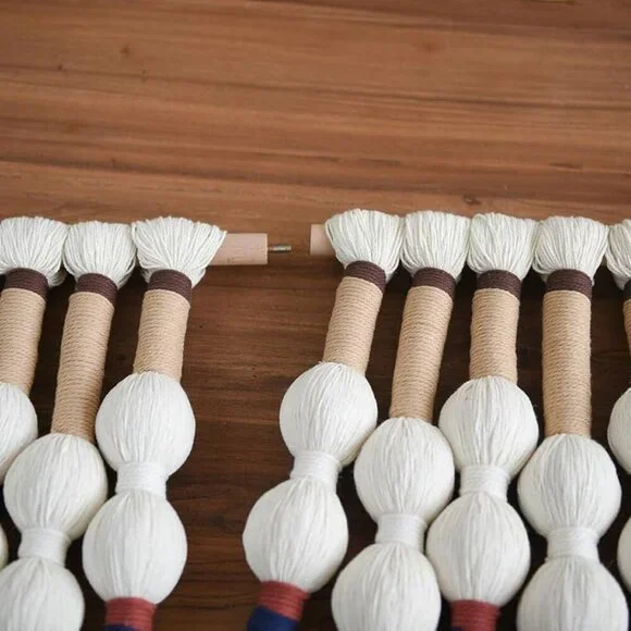 Macrame Wall Hanging Boho Wall Art Handmade Spherical Knot Design with Tassel Fr